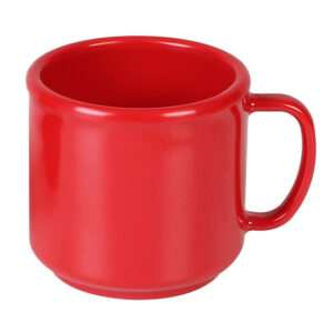 10 Oz. Mug, Pure Red, Melamine, 12/PK