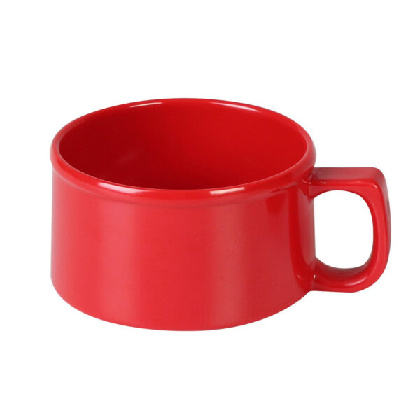 10 Oz. Soup Mug, Pure Red, Melamine, 12/PK