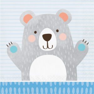 1st Birthday Bear Luncheon Napkins, Case of 192