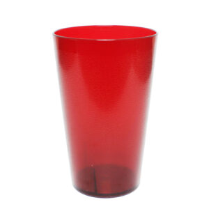 32 Oz. Plastic Traditional Pebbled Tumbler, Red, 12/PK