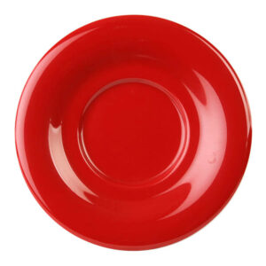 5 1/2" Dia. x 3/4" H Saucer, Pure Red, Melamine, 12/PK, 12/PK