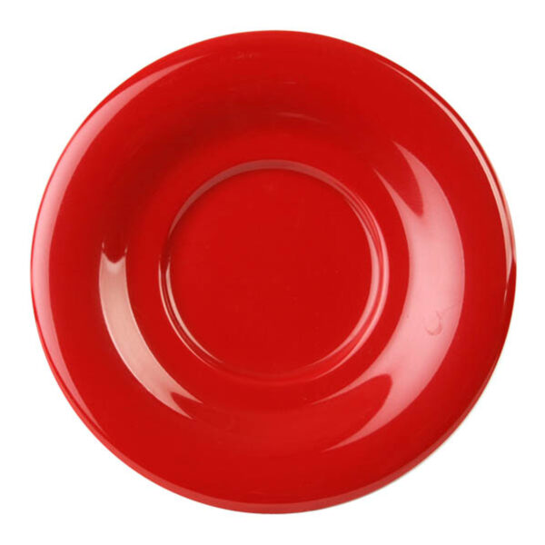 5 1/2" Dia. x 3/4" H Saucer, Pure Red, Melamine, 12/PK, 12/PK