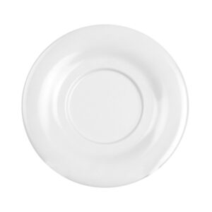 5 1/2" Dia. x 3/4" H Saucer, White, Melamine, 12/PK