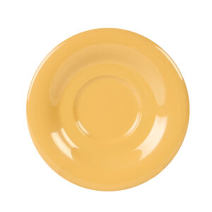 5 1/2" Dia. x 3/4" H Saucer, Yellow, Melamine, 12/PK