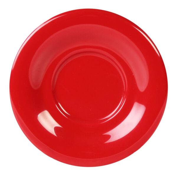 5 1/2" Dia. x 5/8" H Saucer, Pure Red, Melamine, 12/PK