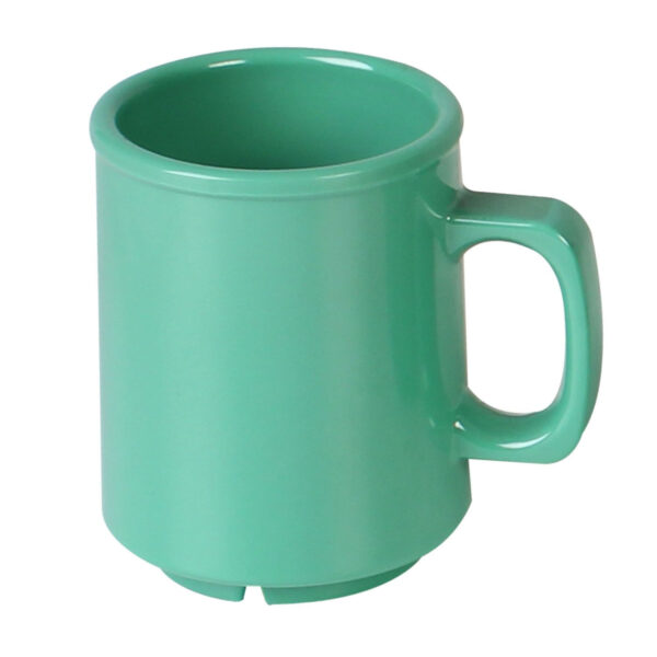 8 Oz. Mug, Green, Melamine, 12/PK