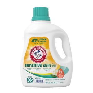 Arm & Hammer Liquid Laundry Detergent for Sensitive Skin plus Skin-Friendly Fresh Scent - 105 fl oz