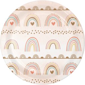 Boho Rainbow, 7" Paper Luncheon Plate, Case of 96