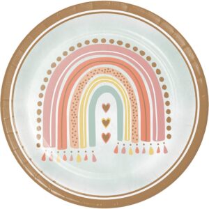 Boho Rainbow, 8.75" Paper Dinner Plate, Case of 96