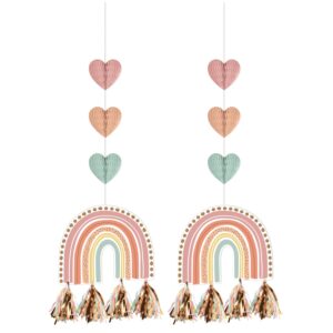 Boho Rainbow, Hanging Cutouts with Tassels,36"H, Case of 24