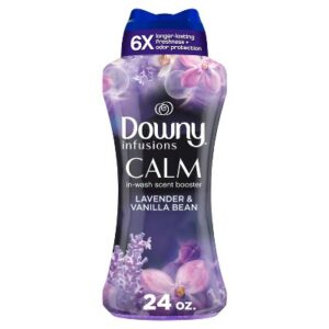 Downy Infusions Calm Lavender & Vanilla Bean Scent In-Wash Booster Beads - 24oz