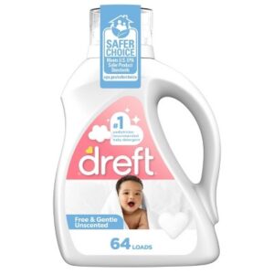 Dreft Family Friendly Unscented Liquid Baby laundry Detergent - 92 fl oz