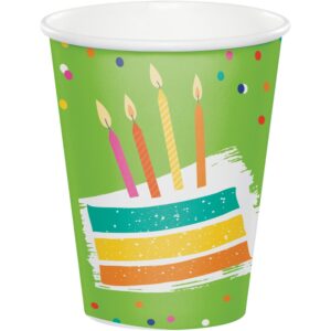 Festive Cake Paper Cups Hot/Cold Cup 9 Oz., Case of 96