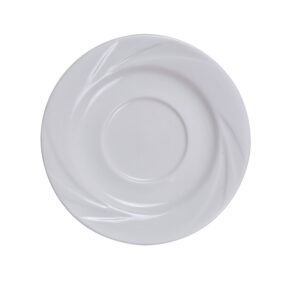 Miami, Round Saucer, 5 1/2"Dia., Porcelain, White, Case of 36