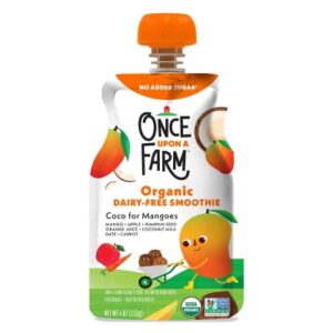 Once Upon a Farm Coco for Mangoes Organic Dairy-Free Kids' Smoothie - 4oz Pouch