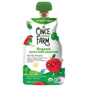 Once Upon A Farm Go-Go Greens Organic Dairy-Free Kids' Smoothie - 4oz Pouch