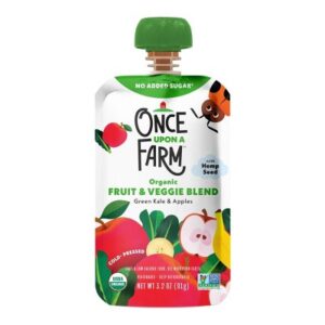 Once Upon a Farm Green Kale & Apples Organic Kids' Snack - 3.2oz Pouch