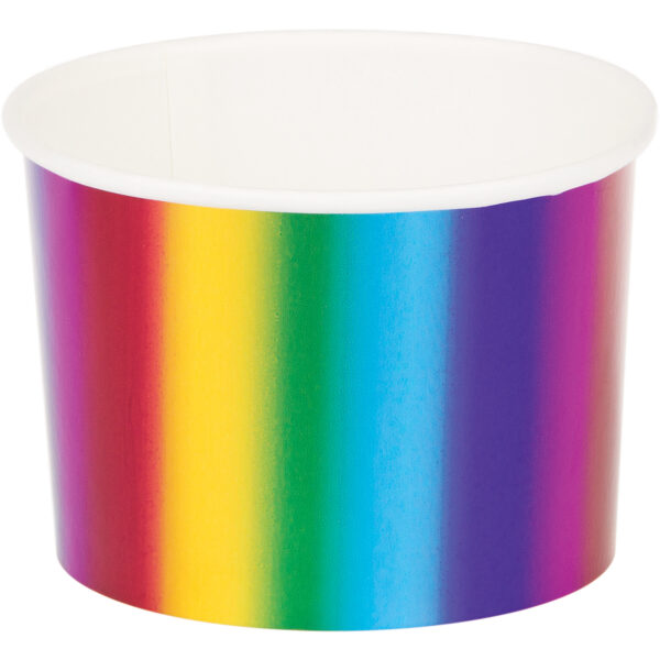 Rainbow Foil 3 1/2" Dia. X 2 1/2"H Paper Treat Cup, Case of 72