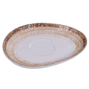 Rockeye, Saucer, 6"W X 4 1/2"L, Porcelain, Multi-color, Case of 36