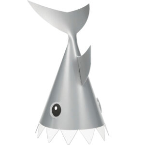 Shark Party Paper Hat, Child Size, Case of 48