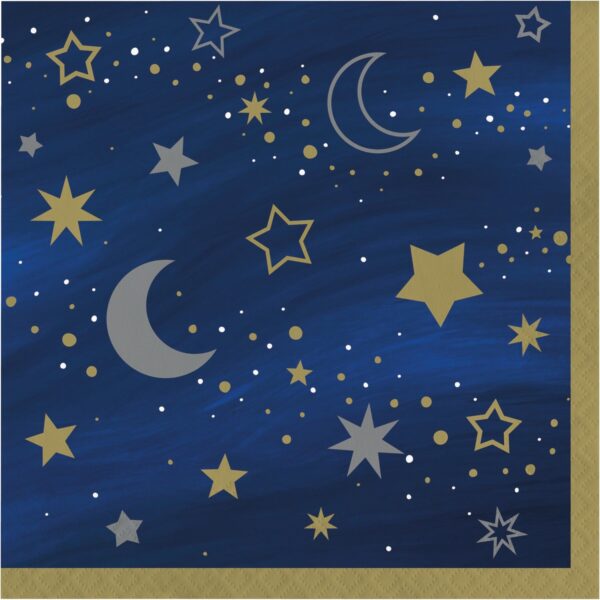 Starry Night, 6.5" x 6.5" Folded Luncheon Napkin, Case of 192