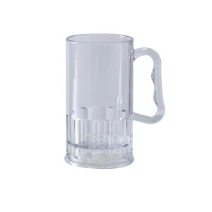 Stemware, Round Beer Mug, 10 Oz., 2 3/4"Dia. X 5"H, SAN PLASTIC, Clear, Case of 24