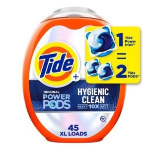 Tide Original Hygienic Clean HE Compatible Heavy Duty Power Pods Laundry Detergent Soap Pacs - 72oz/45ct