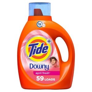 Tide Plus Downy April Fresh HE Compatible Liquid Laundry Detergent Soap - 84 fl oz